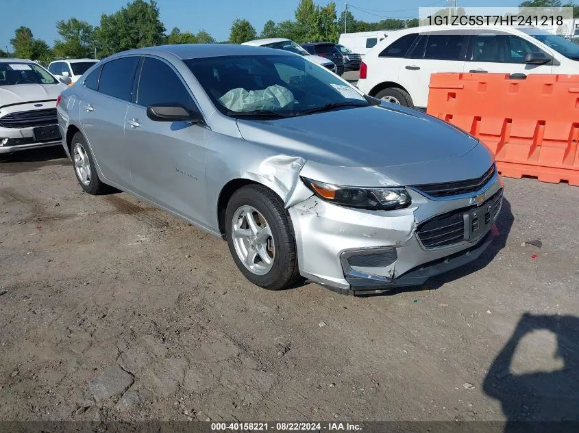 2017 Chevrolet Malibu 1Fl VIN: 1G1ZC5ST7HF241218 Lot: 40158221