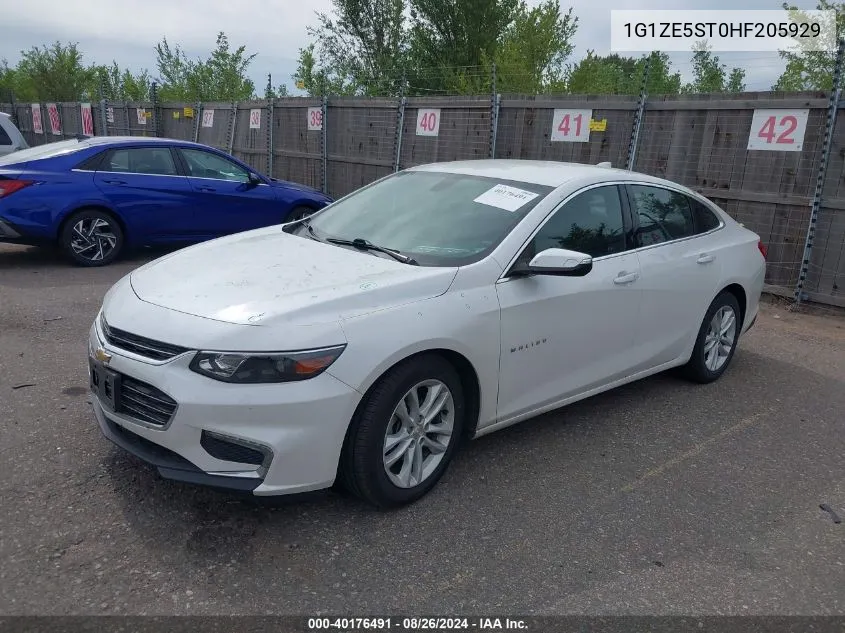 2017 Chevrolet Malibu 1Lt VIN: 1G1ZE5ST0HF205929 Lot: 40176491