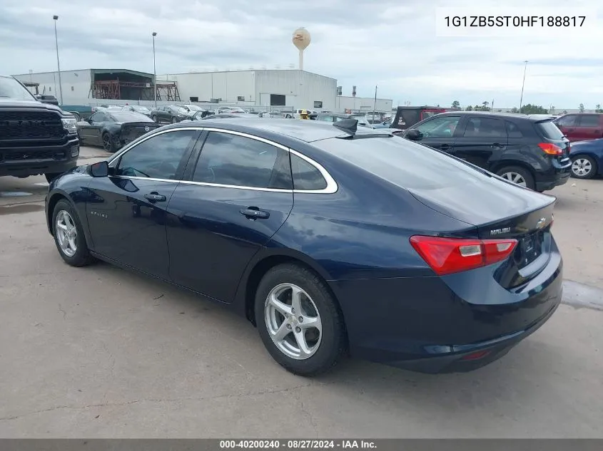 1G1ZB5ST0HF188817 2017 Chevrolet Malibu Ls