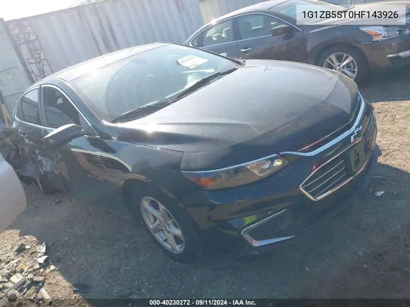 2017 Chevrolet Malibu Ls VIN: 1G1ZB5ST0HF143926 Lot: 40230272