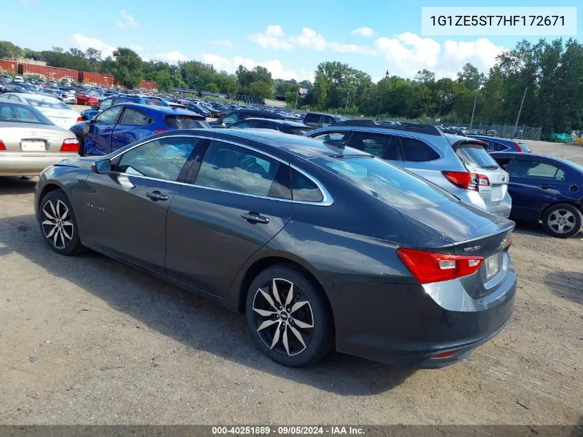 2017 Chevrolet Malibu Lt VIN: 1G1ZE5ST7HF172671 Lot: 40251889