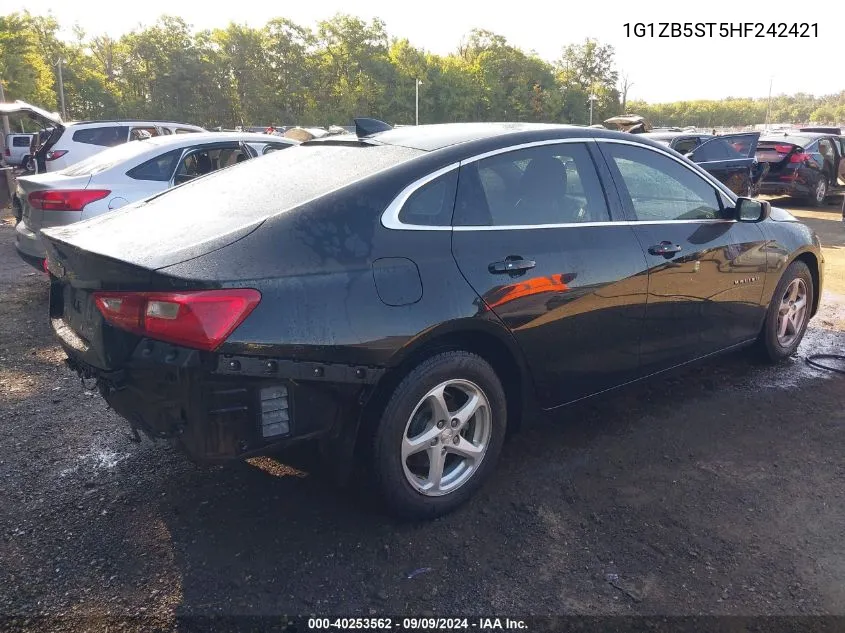 2017 Chevrolet Malibu Ls VIN: 1G1ZB5ST5HF242421 Lot: 40253562