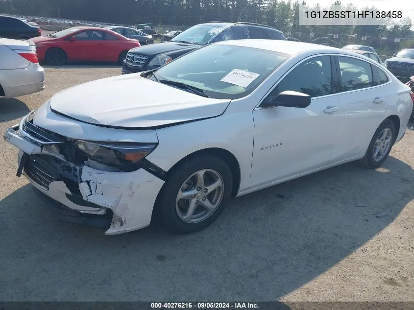 2017 Chevrolet Malibu Ls VIN: 1G1ZB5ST1HF138458 Lot: 40276216