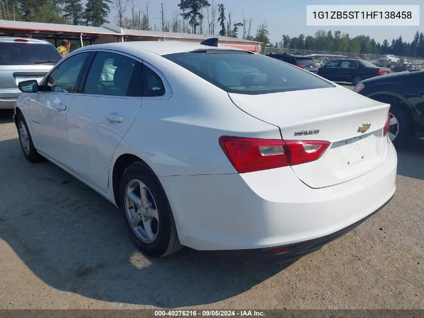 2017 Chevrolet Malibu Ls VIN: 1G1ZB5ST1HF138458 Lot: 40276216