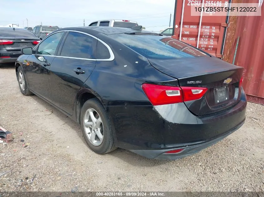 2017 Chevrolet Malibu Ls VIN: 1G1ZB5ST5HF122022 Lot: 40283165