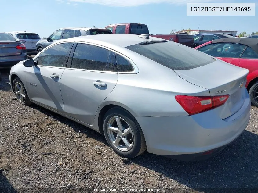 2017 Chevrolet Malibu Ls VIN: 1G1ZB5ST7HF143695 Lot: 40285803