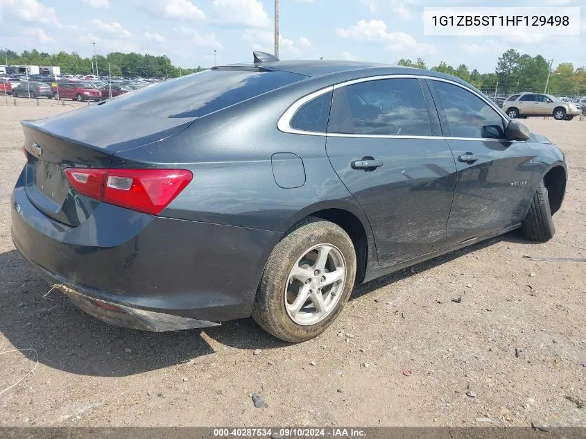 2017 Chevrolet Malibu Ls VIN: 1G1ZB5ST1HF129498 Lot: 40287534