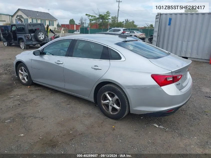 2017 Chevrolet Malibu Ls VIN: 1G1ZB5ST5HF282417 Lot: 40289657