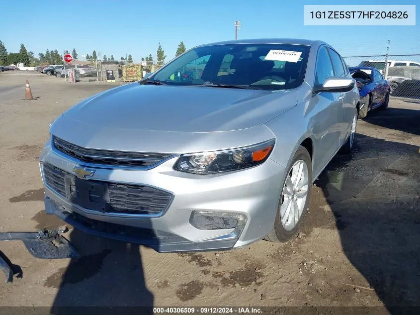 1G1ZE5ST7HF204826 2017 Chevrolet Malibu Lt