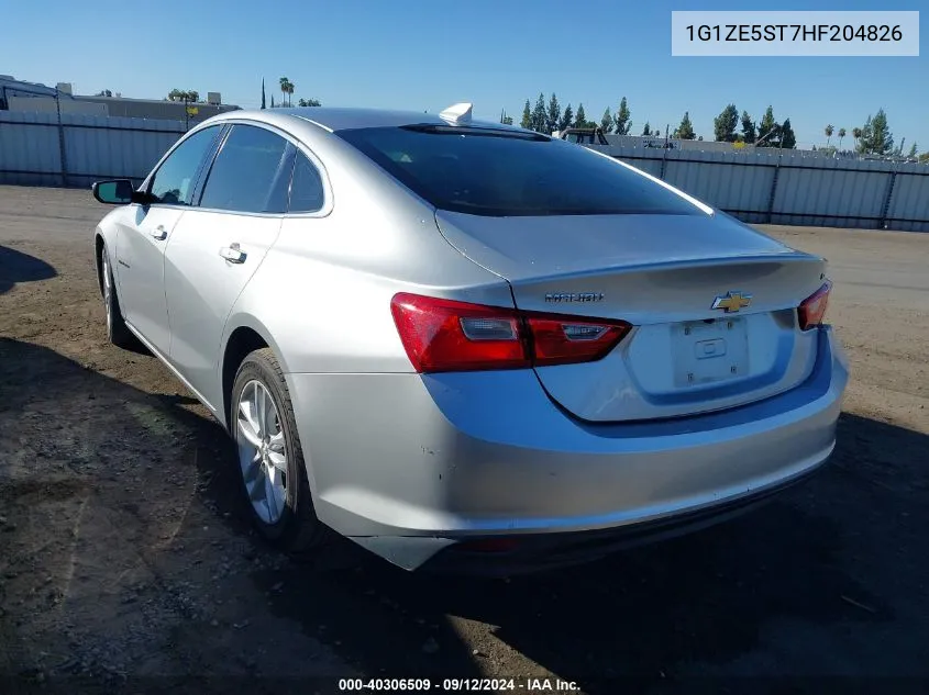 2017 Chevrolet Malibu Lt VIN: 1G1ZE5ST7HF204826 Lot: 40306509