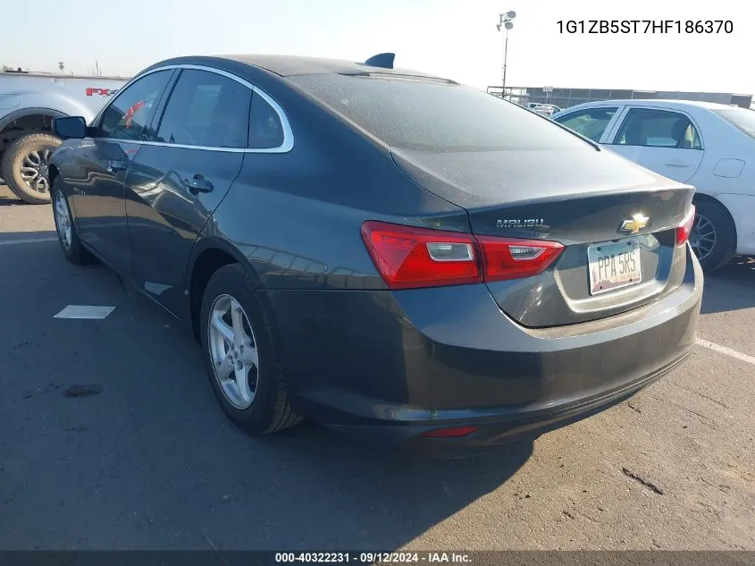 2017 Chevrolet Malibu Ls VIN: 1G1ZB5ST7HF186370 Lot: 40322231