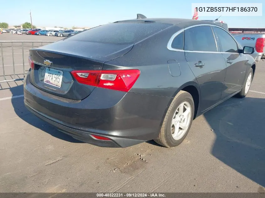 2017 Chevrolet Malibu Ls VIN: 1G1ZB5ST7HF186370 Lot: 40322231