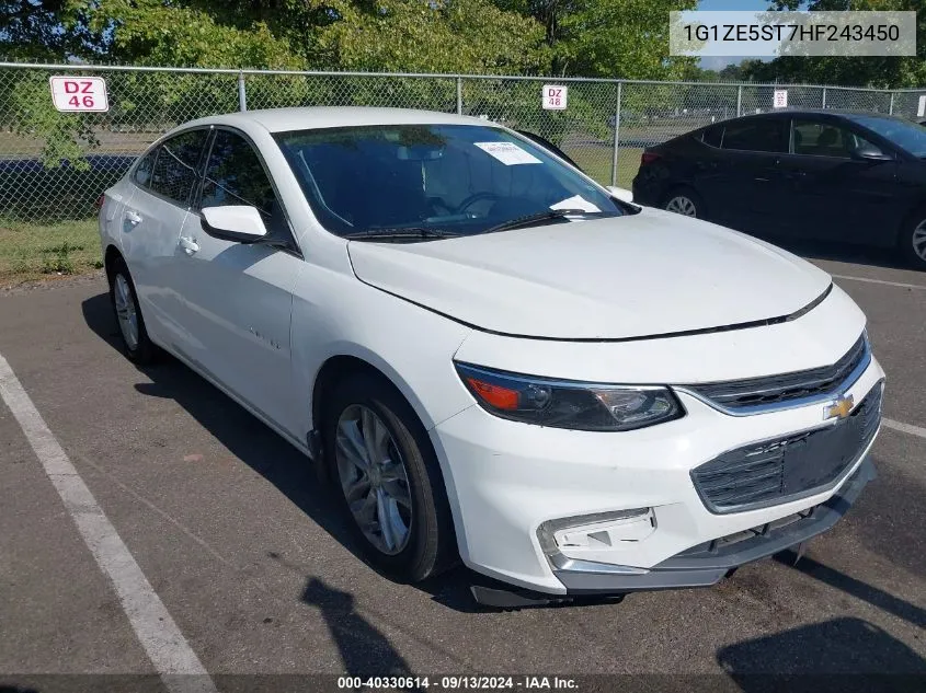 2017 Chevrolet Malibu Lt VIN: 1G1ZE5ST7HF243450 Lot: 40330614