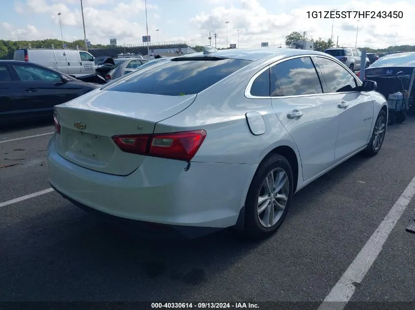 2017 Chevrolet Malibu Lt VIN: 1G1ZE5ST7HF243450 Lot: 40330614