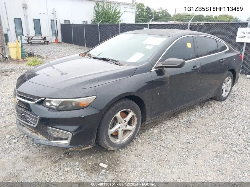 1G1ZB5ST8HF113489 2017 Chevrolet Malibu Ls