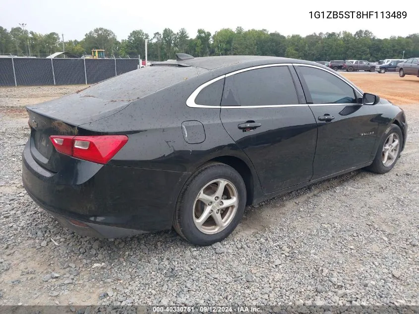 2017 Chevrolet Malibu Ls VIN: 1G1ZB5ST8HF113489 Lot: 40330751