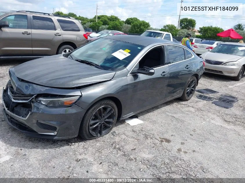 2017 Chevrolet Malibu Lt VIN: 1G1ZE5STXHF184099 Lot: 40331480