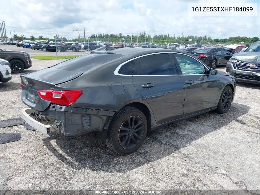 2017 Chevrolet Malibu Lt VIN: 1G1ZE5STXHF184099 Lot: 40331480