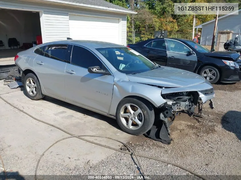 2017 Chevrolet Malibu Ls VIN: 1G1ZB5ST1HF115259 Lot: 40334503