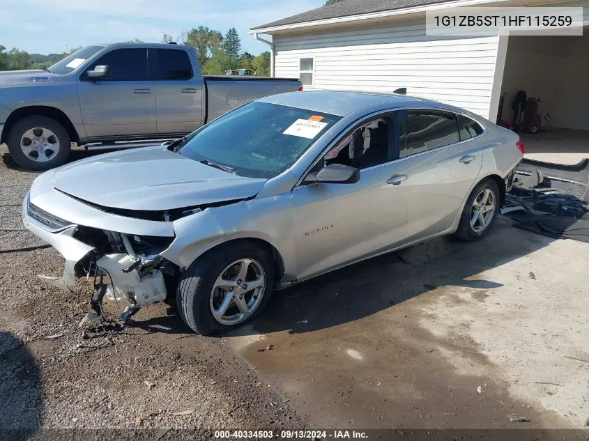 1G1ZB5ST1HF115259 2017 Chevrolet Malibu Ls