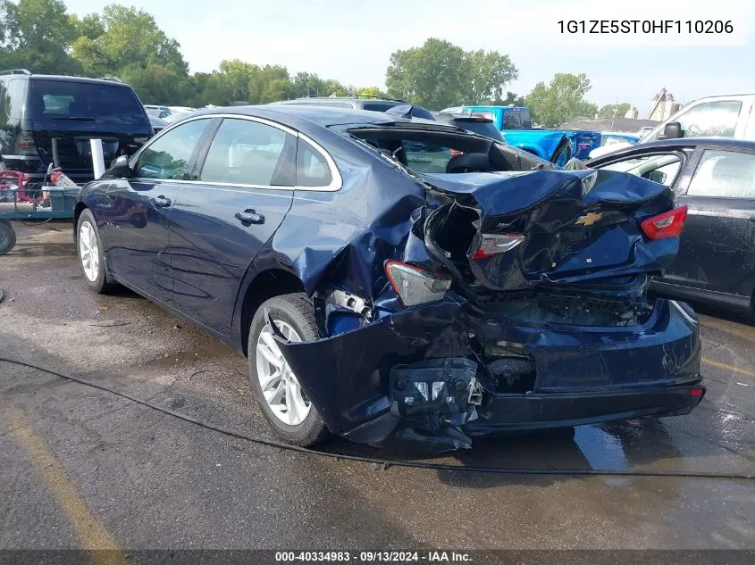 1G1ZE5ST0HF110206 2017 Chevrolet Malibu Lt