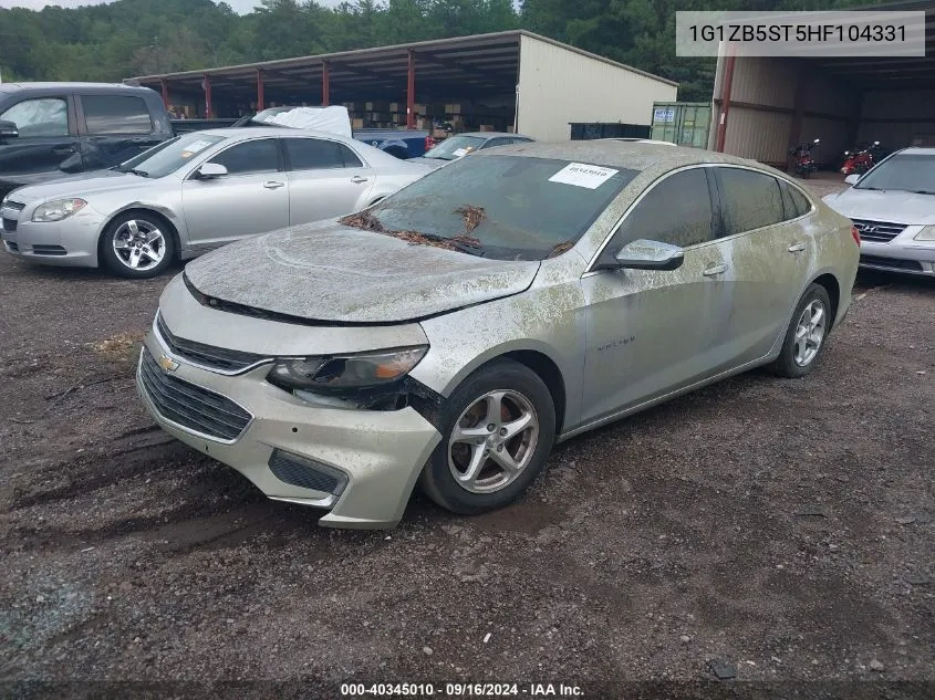 2017 Chevrolet Malibu Ls VIN: 1G1ZB5ST5HF104331 Lot: 40345010