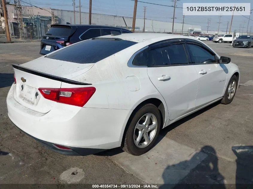 1G1ZB5ST9HF257651 2017 Chevrolet Malibu Ls