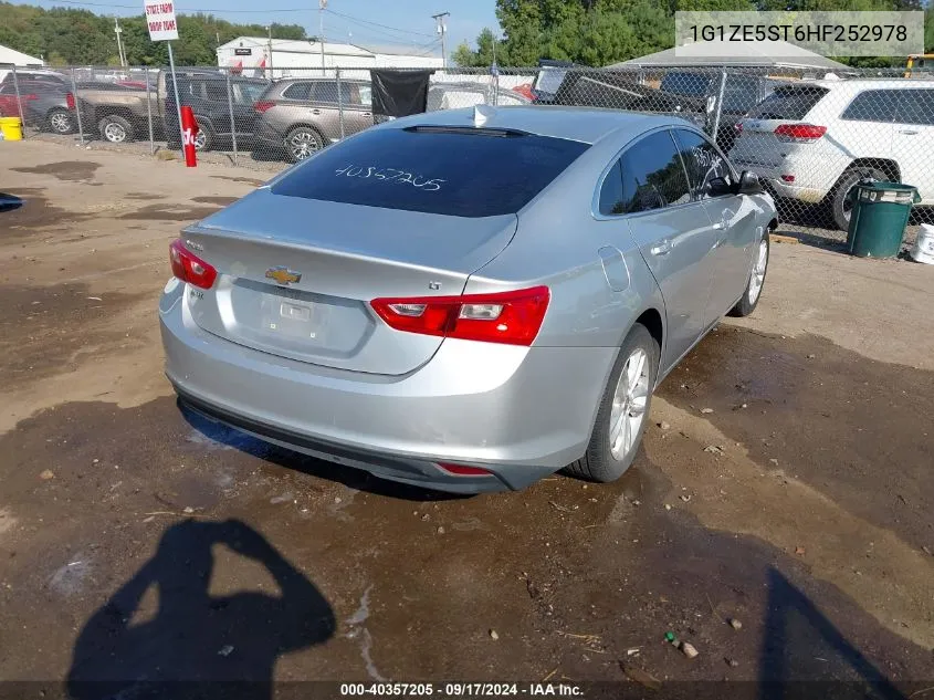 2017 Chevrolet Malibu 1Lt VIN: 1G1ZE5ST6HF252978 Lot: 40357205