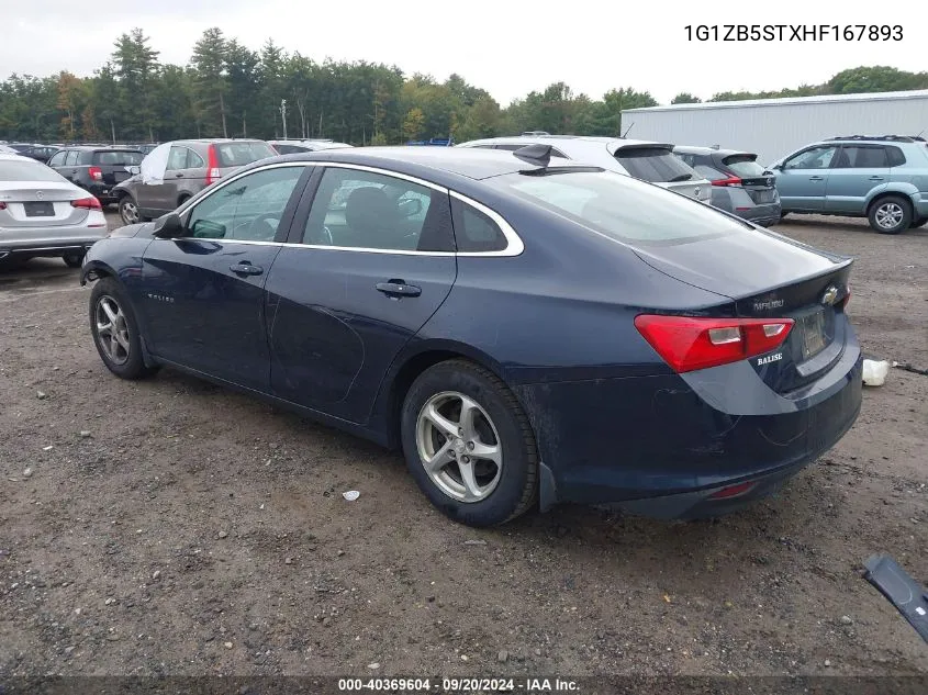 2017 Chevrolet Malibu Ls VIN: 1G1ZB5STXHF167893 Lot: 40369604