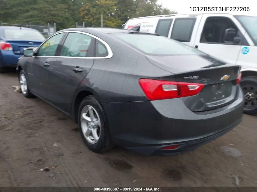 2017 Chevrolet Malibu Ls VIN: 1G1ZB5ST3HF227206 Lot: 40398387