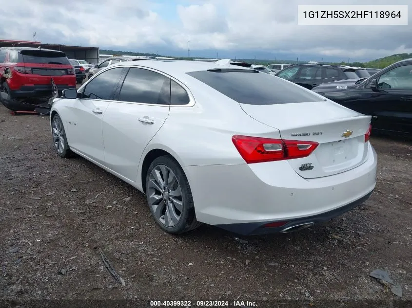 2017 Chevrolet Malibu Premier VIN: 1G1ZH5SX2HF118964 Lot: 40399322