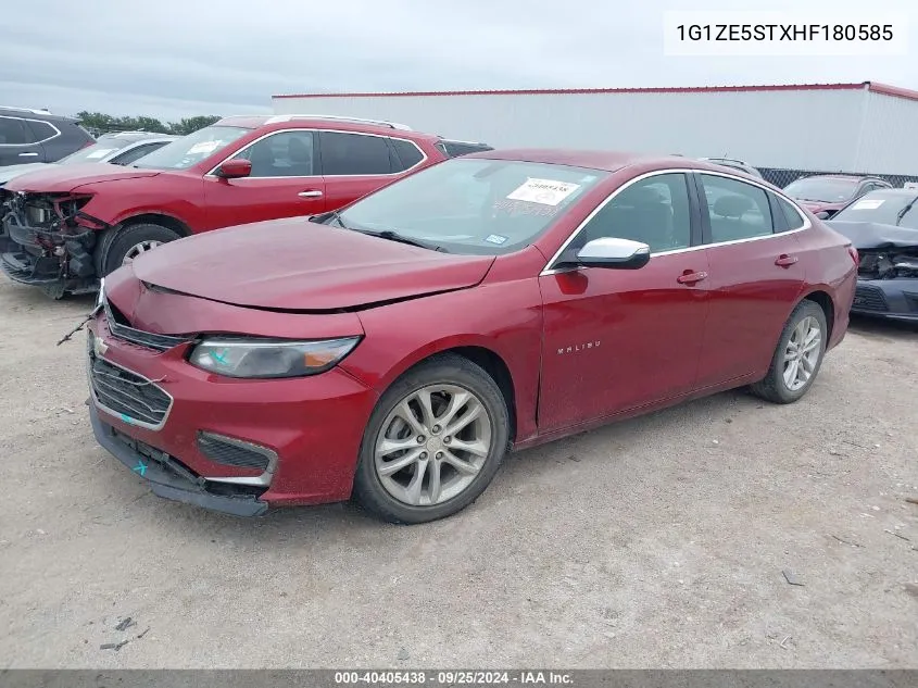 2017 Chevrolet Malibu Lt VIN: 1G1ZE5STXHF180585 Lot: 40405438