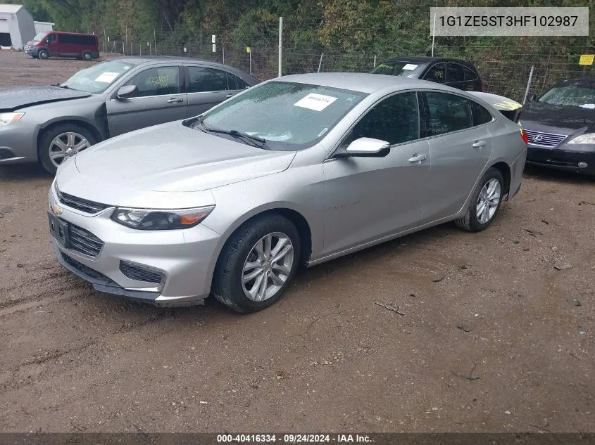 2017 Chevrolet Malibu Lt VIN: 1G1ZE5ST3HF102987 Lot: 40416334