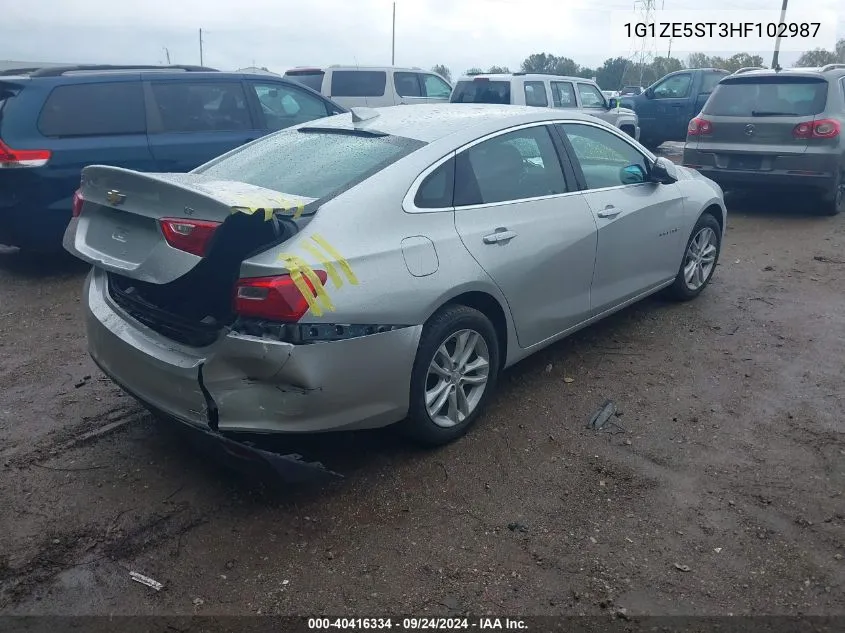 2017 Chevrolet Malibu Lt VIN: 1G1ZE5ST3HF102987 Lot: 40416334