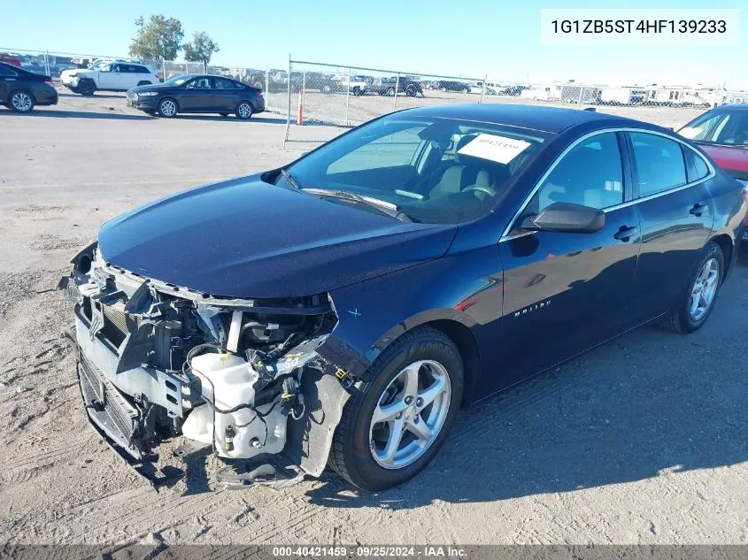 2017 Chevrolet Malibu Ls VIN: 1G1ZB5ST4HF139233 Lot: 40421459