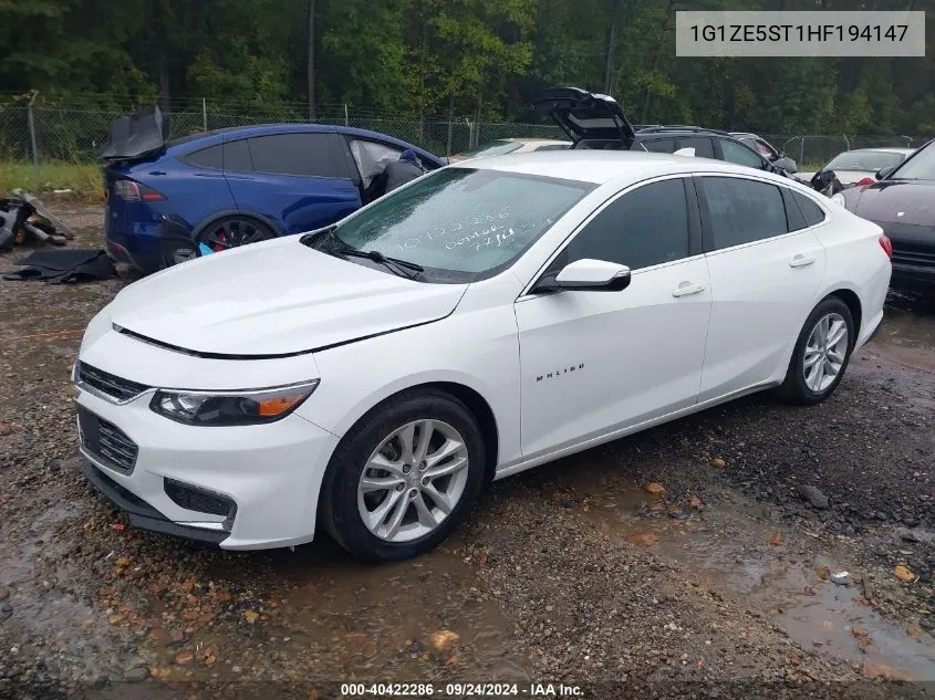 2017 Chevrolet Malibu 1Lt VIN: 1G1ZE5ST1HF194147 Lot: 40422286