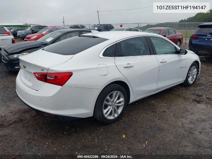 2017 Chevrolet Malibu 1Lt VIN: 1G1ZE5ST1HF194147 Lot: 40422286