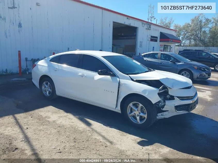 2017 Chevrolet Malibu Ls VIN: 1G1ZB5ST7HF273640 Lot: 40424981