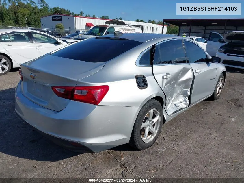 2017 Chevrolet Malibu Ls VIN: 1G1ZB5ST5HF214103 Lot: 40428277