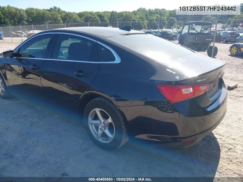 2017 Chevrolet Malibu Ls VIN: 1G1ZB5ST7HF243442 Lot: 40450593