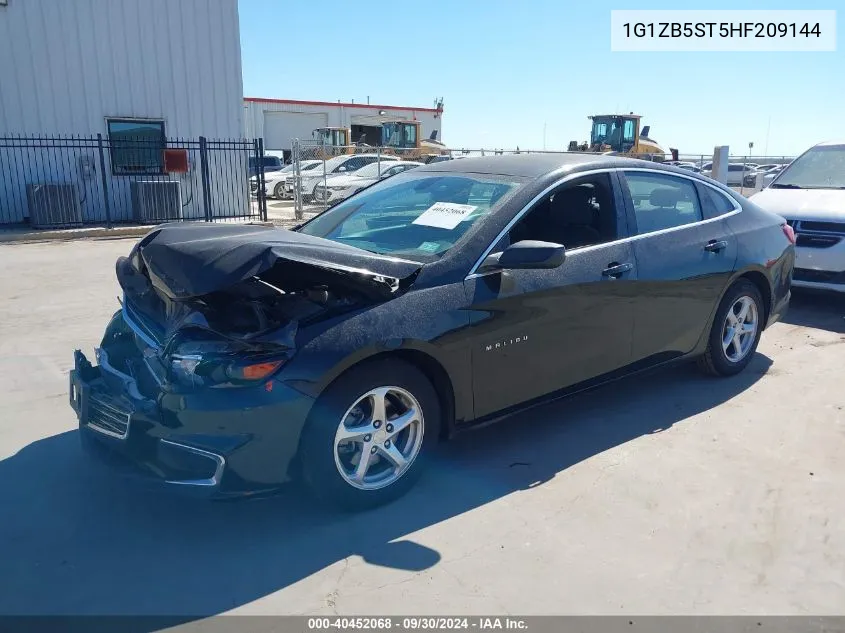 1G1ZB5ST5HF209144 2017 Chevrolet Malibu Ls