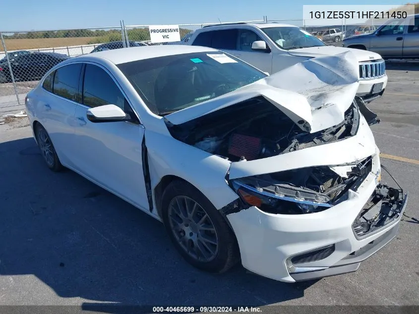 2017 Chevrolet Malibu Lt VIN: 1G1ZE5ST1HF211450 Lot: 40465699