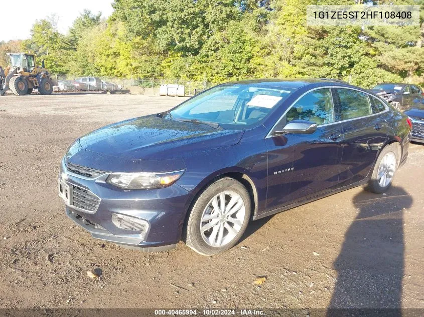 2017 Chevrolet Malibu 1Lt VIN: 1G1ZE5ST2HF108408 Lot: 40465994