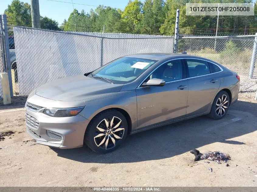 2017 Chevrolet Malibu 1Lt VIN: 1G1ZE5ST0HF205008 Lot: 40466335