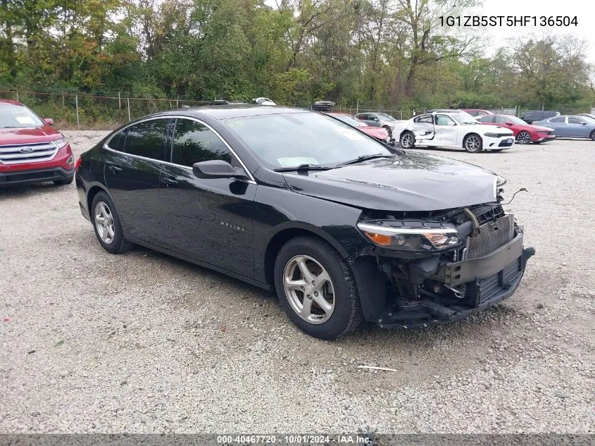 2017 Chevrolet Malibu Ls VIN: 1G1ZB5ST5HF136504 Lot: 40467720