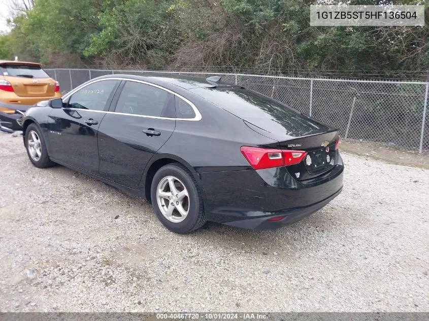 2017 Chevrolet Malibu Ls VIN: 1G1ZB5ST5HF136504 Lot: 40467720