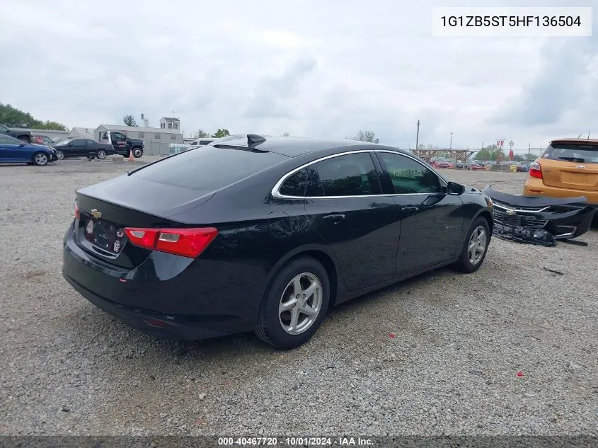 2017 Chevrolet Malibu Ls VIN: 1G1ZB5ST5HF136504 Lot: 40467720