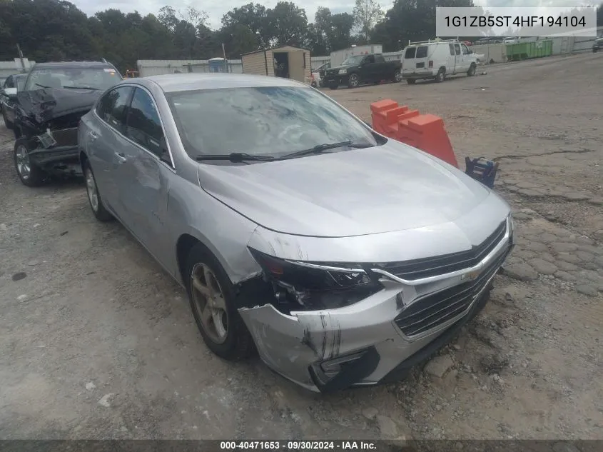 2017 Chevrolet Malibu Ls VIN: 1G1ZB5ST4HF194104 Lot: 40471653