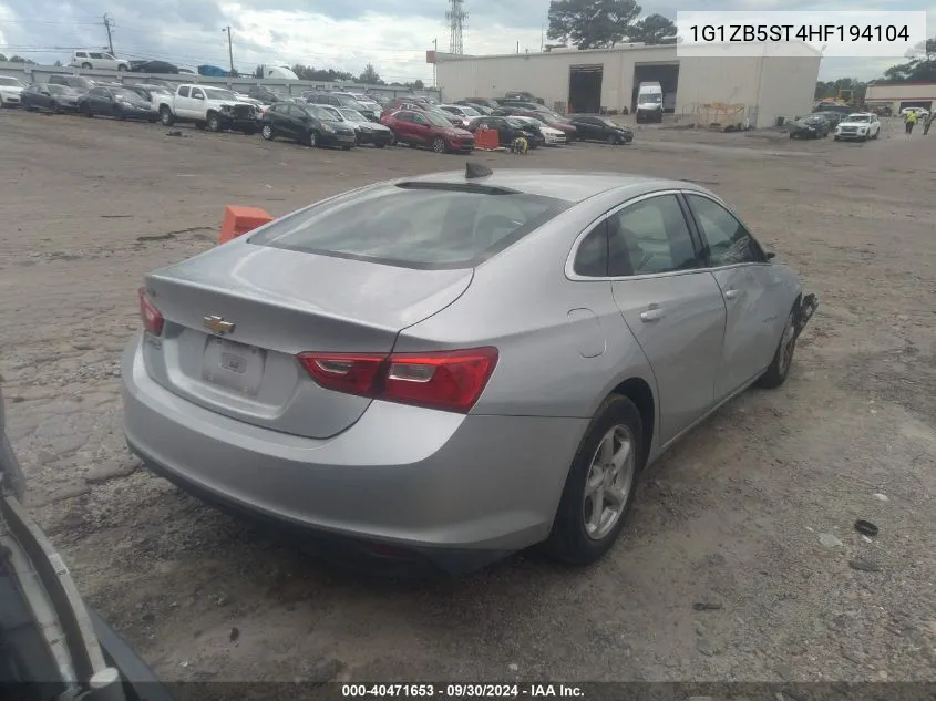 2017 Chevrolet Malibu Ls VIN: 1G1ZB5ST4HF194104 Lot: 40471653