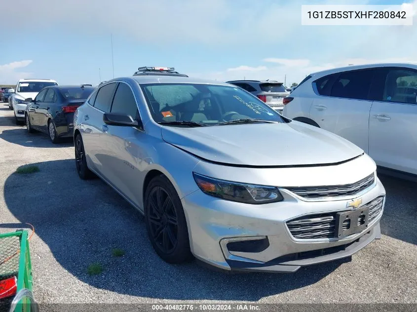 2017 Chevrolet Malibu Ls VIN: 1G1ZB5STXHF280842 Lot: 40482775